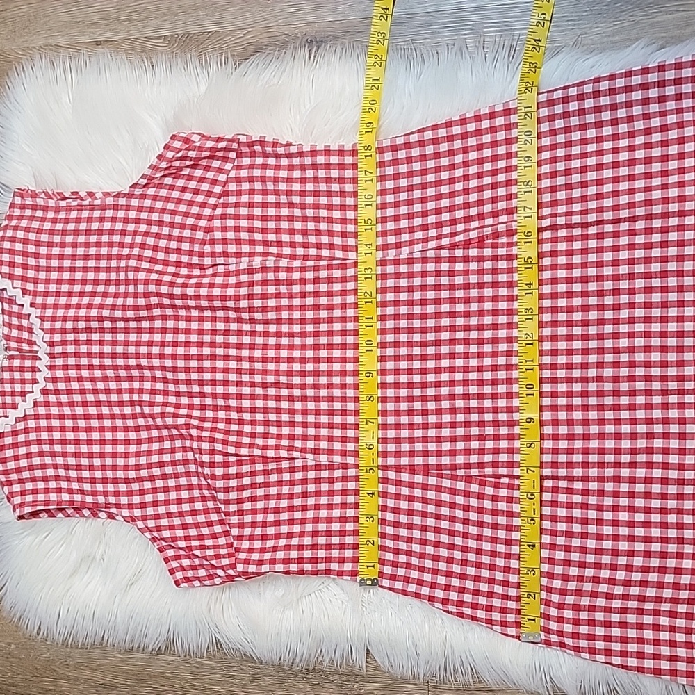 Vintage | Red and White Gingham Dress with Matching Jacket - Picture 14 of 16